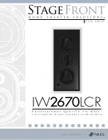 Niles StageFront IW2670LCR Datasheet предпросмотр