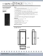 Предварительный просмотр 2 страницы Niles StageFront IW2670LCR Datasheet