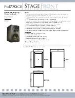 Предварительный просмотр 2 страницы Niles StageFront Pro1770LCR Datasheet