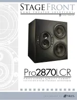 Niles StageFront Pro2870LCR Datasheet preview