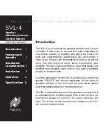 Preview for 2 page of Niles SVL-4 Installation & Operation Manual