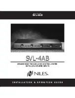 Niles SVL-4AB Installation & Operation Manual предпросмотр