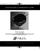 Niles TS100 Installation & Operating Manual предпросмотр