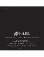 Предварительный просмотр 20 страницы Niles TS120 Installation Manual