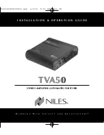 Предварительный просмотр 1 страницы Niles TVA-50 Installation & Operating Manual