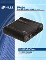 Niles TVA-50 Specification Sheet preview