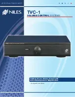 Niles TVC-1 Specifications preview