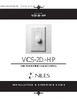 Niles VCS-2D-HP Installation & Operating Manual предпросмотр