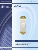 Niles VCS50 Specification Sheet preview