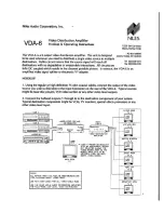 Niles VDA-6 Operating Instructions предпросмотр