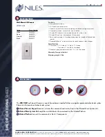 Предварительный просмотр 2 страницы Niles Wall-Mount IR Sensor WS110R Specification Sheet