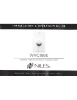 Предварительный просмотр 1 страницы Niles WVC100K Installation & Operation Manual