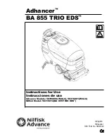 Предварительный просмотр 1 страницы Nilfisk-Advance Adhancer BA 855 TRIO EDS Instructions For Use Manual