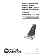 Предварительный просмотр 2 страницы Nilfisk-Advance Advance Carpetriever 22 Instructions For Use Manual