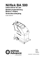 Nilfisk-Advance BA 500 66324400 Instructions For Use Manual preview