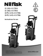 Preview for 1 page of Nilfisk-Advance D 130.4 X-TRA Instructions For Use Manual