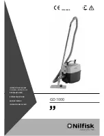 Nilfisk-Advance GD 1000 Instructions For Use Manual preview