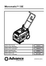 Nilfisk-Advance Micromatic13E Instructions For Use Manual preview