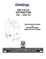 Nilfisk-Advance MX 521 H Operating Instructions Manual preview