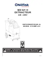 Предварительный просмотр 11 страницы Nilfisk-Advance MX 521 H Operating Instructions Manual