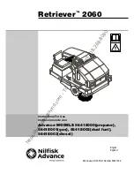 Nilfisk-Advance Retriever 2060 56418000 Instructions For Use Manual preview