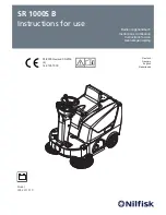 Preview for 1 page of Nilfisk-Advance SR 1000S B Instructions For Use Manual