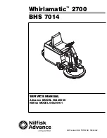 Предварительный просмотр 1 страницы Nilfisk-Advance Whirlamatic 2700 BHS 7014 Service Manual