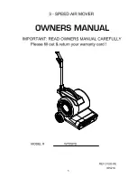 Предварительный просмотр 1 страницы Nilfisk-Advance WT3SPD Owner'S Manual