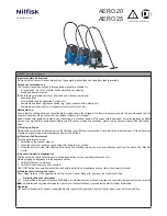 Предварительный просмотр 1 страницы Nilfisk-ALTO Aero 20 Operating Instructions