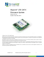 Preview for 1 page of NimbeLink Skywire LTE CAT4 Firmware Update