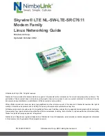 NimbeLink Skywire NL-SW-LTE-SRC7611 Networking Manual preview