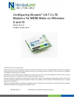 NimbeLink Skywire NL-SW-LTE-TNAG-B Manual preview