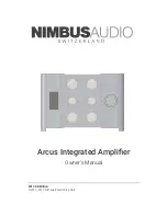 Preview for 1 page of Nimbus Water Systems Arcus Owner'S Manual