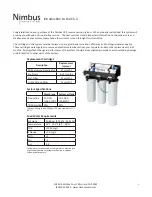 Предварительный просмотр 2 страницы Nimbus Water Systems CS-3 Manual