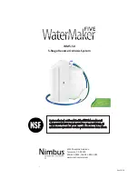 Nimbus Water Systems Five Water Maker WM5-50 User Manual preview