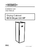 NIMO ECO Dryer 2.0 HP Installation And User Manual preview