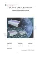 Ningbo SUN-1000G Installation And Operation Manual preview