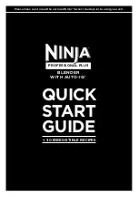 Предварительный просмотр 1 страницы Ninja Professional Plus Quick Start Manual