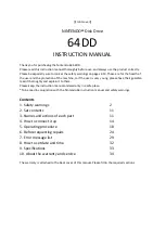 Nintendo 64DD Instruction Manual preview