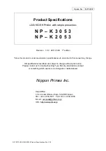 Nippon Primex NP-K2053 Product Specifications предпросмотр