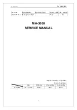 Preview for 1 page of Nippon MA-3000 Service Manual