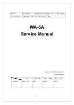 Предварительный просмотр 1 страницы Nippon WA-5A Service Manual