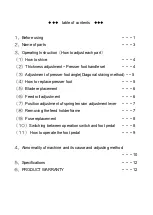 Preview for 2 page of NIPPY NP-S7B Ski-mini Instruction Manual