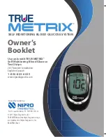 NIPRO Diagnostics TRUE METRIX Owner'S Booklet preview