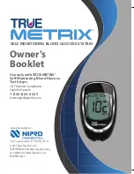 NIPRO Diagnostics TRUE METRIX Owner'S Booklet предпросмотр