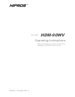 Предварительный просмотр 1 страницы NIPROS HDM-90WV Operating Instructions Manual