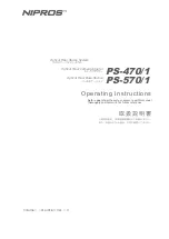 Preview for 1 page of NIPROS PS-470/1 Operating Instructions Manual