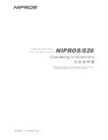 Предварительный просмотр 1 страницы NIPROS S26 Operating Instructions Manual