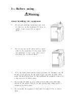 Предварительный просмотр 9 страницы Nisca PR53FS Operation Manual