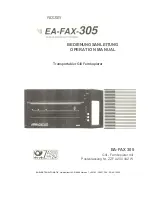 Предварительный просмотр 1 страницы Nissei EA-FAX-305 Operation Manual